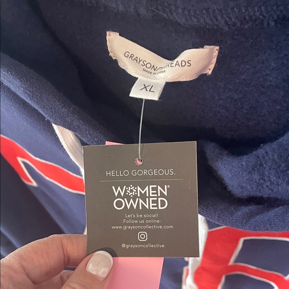 Grayson Threads Navy Hoodie with Red Number 78 Accents - Picture 2 of 4